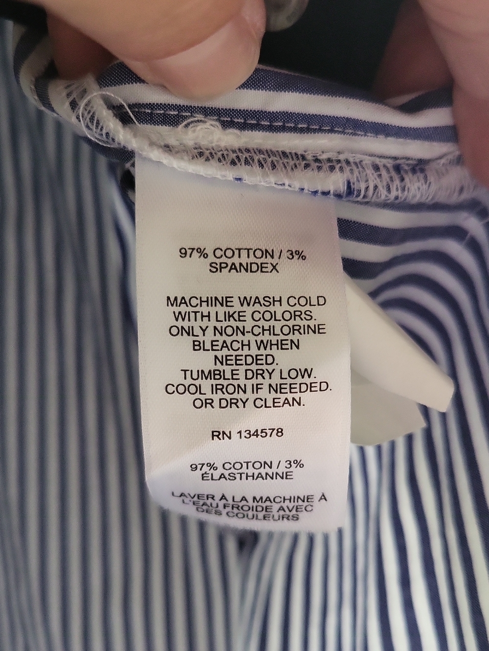 Vineyard Vines Womens Blue & White Stripe Button-Down Shirt Relaxed Fit, Size 8 - Picture 5 of 5